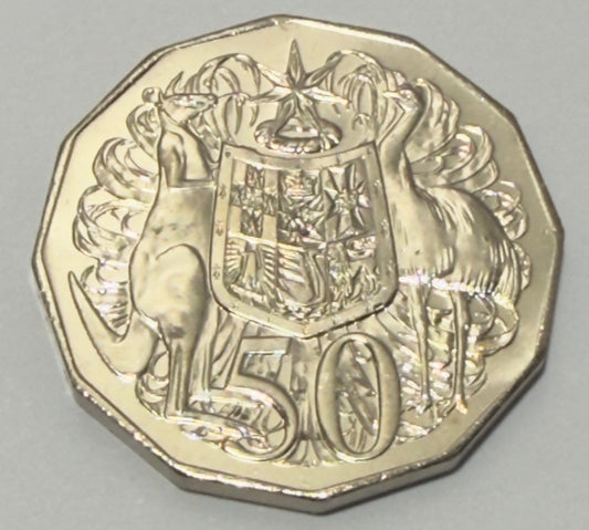 1999 50 Cent Coin - Coat of Arms - Uncirculated - comes in 2x2