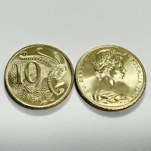 1982 10 Cent Coin - Uncirculated - Ex RAM Roll Ten Cent 10c - Comes In 2x2