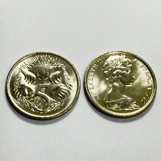 1982 5 Cent Coin - Uncirculated - ex RAM Roll - Five Cent 5c - comes in 2x2