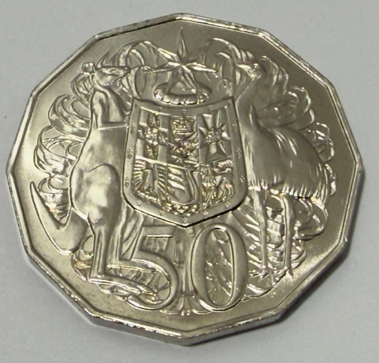 1984 50 Cent Coin - Uncirculated - Ex mint set coin - comes in 2x2