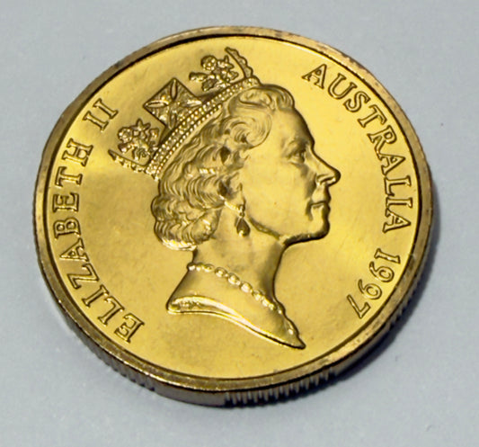 1997 $1 Sir Charles Kingsford Smith - Uncirculated - ex mint set coin - in 2x2