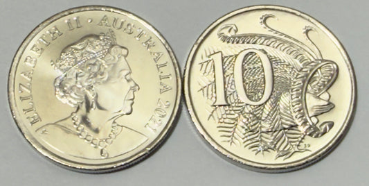 2021 10 Cent Coin - Uncirculated - Ten Cent - comes in 2x2