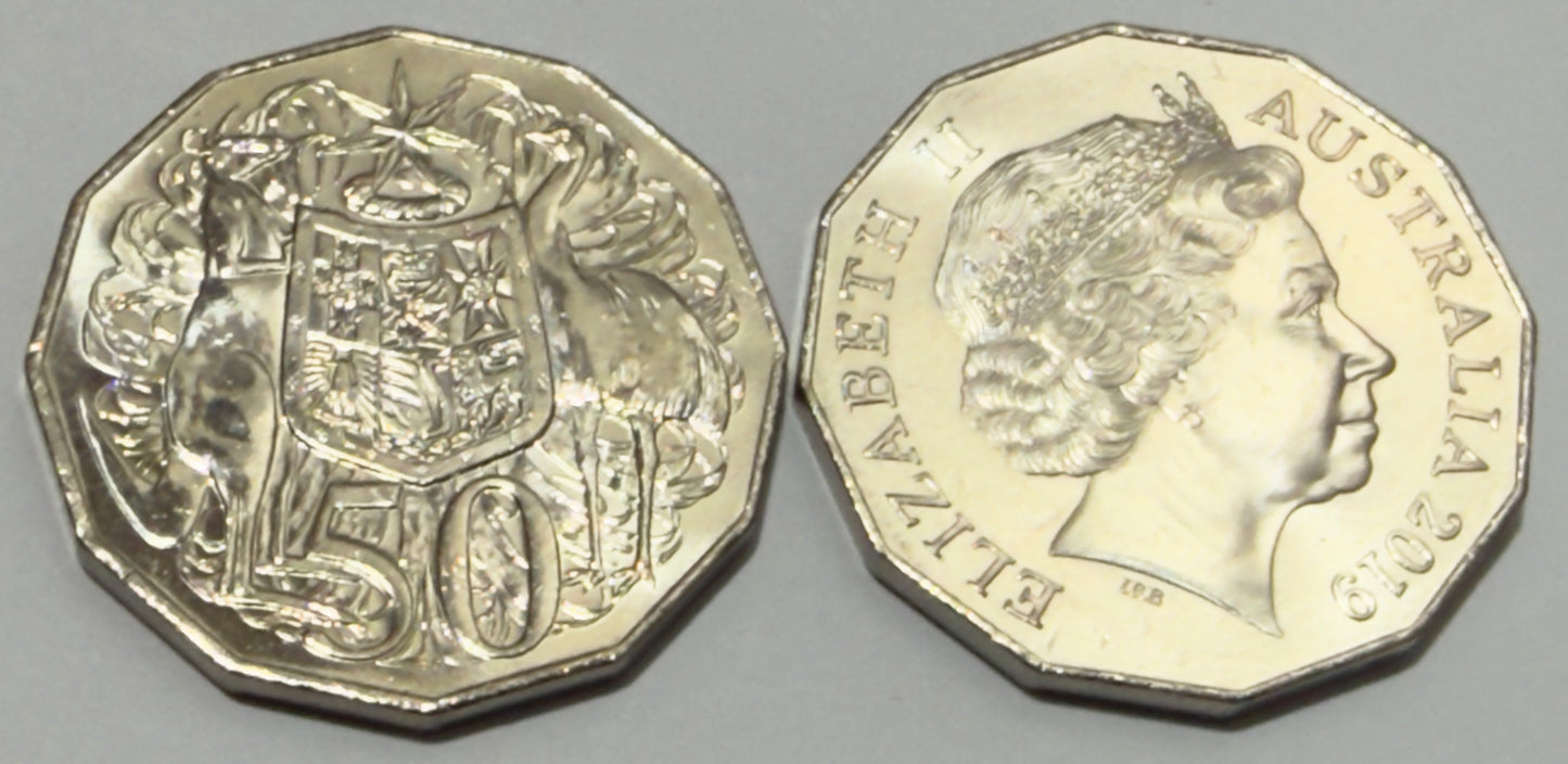 2019 IRB 50 Cent Coin - Uncirculated - Low Mintage -1.124 million - comes in 2x2