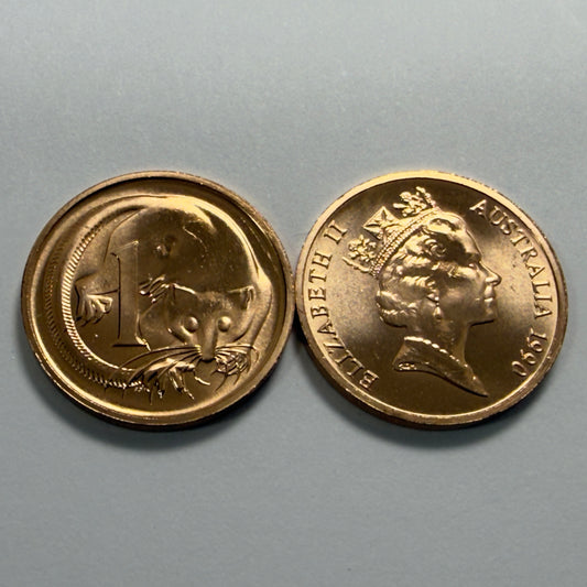1990 1 Cent Coin - Choice Uncirculated - Ex MINT SET 1c Coin - Comes In 2x2