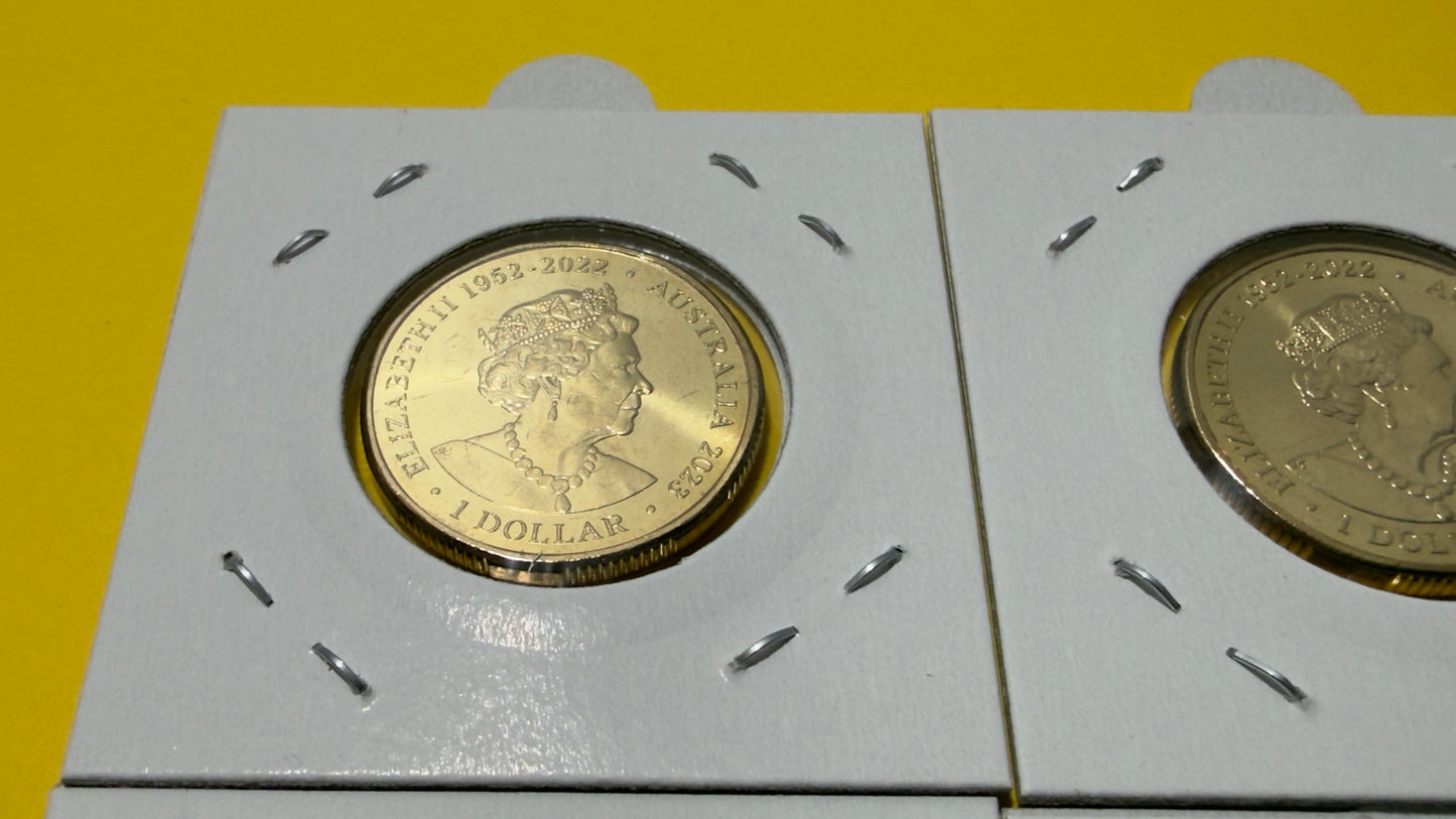 2023 $1 Matildas 4 Coin Set - Uncirculated - One Dollar Matildas Set - in 2x2s