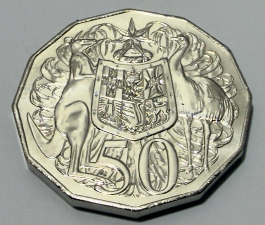 2019 50 Cent Coin - JC Effigy - Uncirculated - only 2m made - comes in 2x2