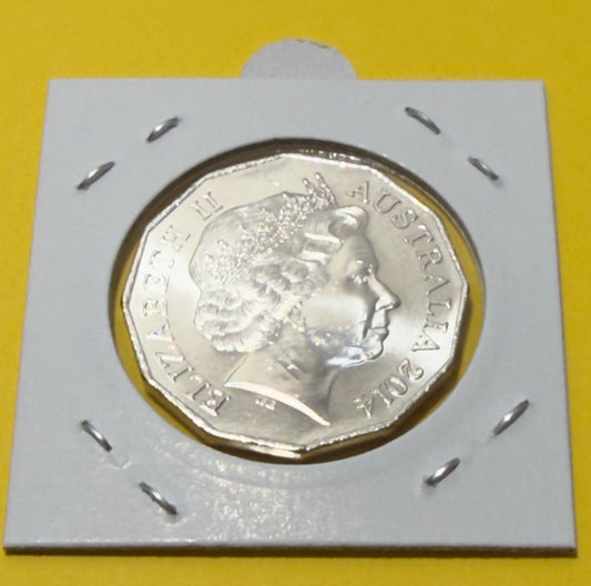 2014 AIATSIS 50 Cent Coin - Uncirculated - Fifty Cent Coin - comes in 2x2