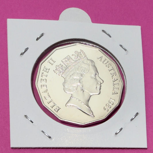 1989 50 Cent Coin - Choice Uncirculated - Mint Set Only Coin - comes In 2x2