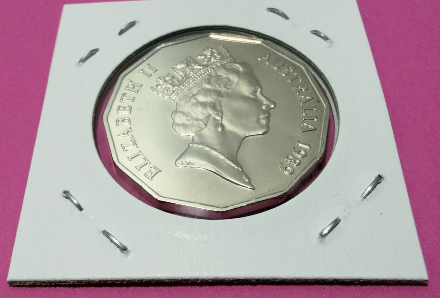 1989 50 Cent Coin - Choice Uncirculated - Mint Set Only Coin - comes In 2x2