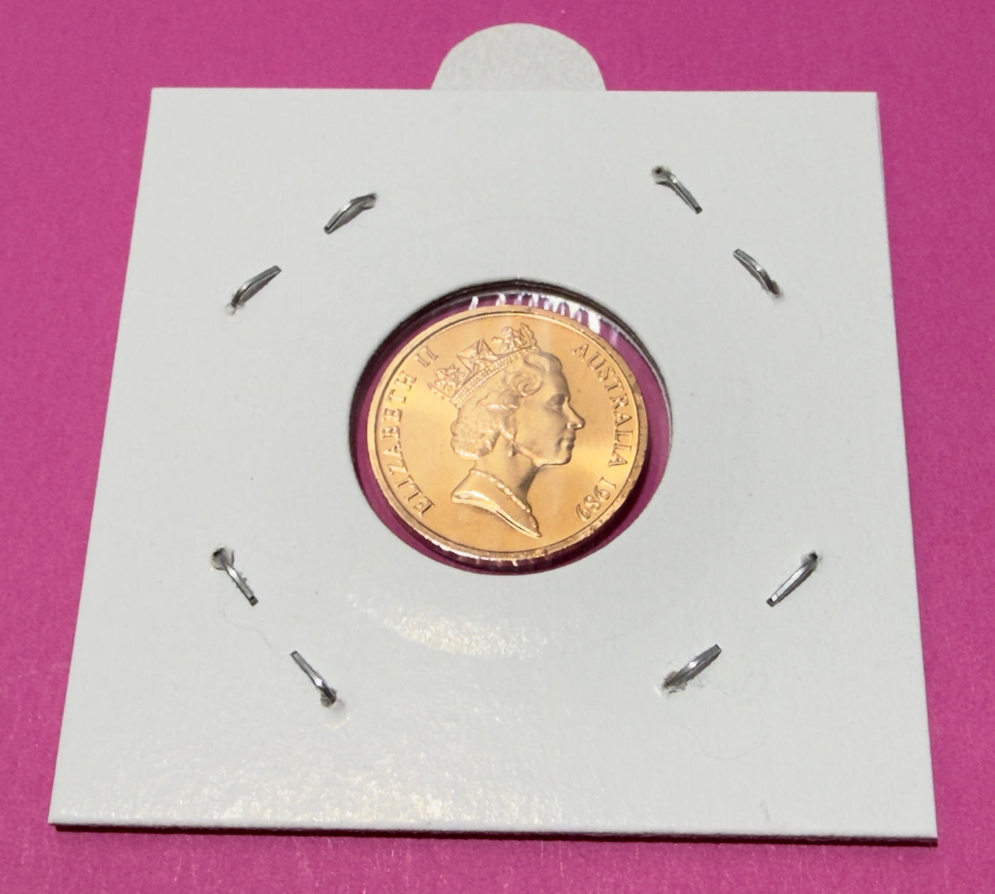 1989 1 Cent Coin - Choice Uncirculated - ex mint set - comes in 2x2