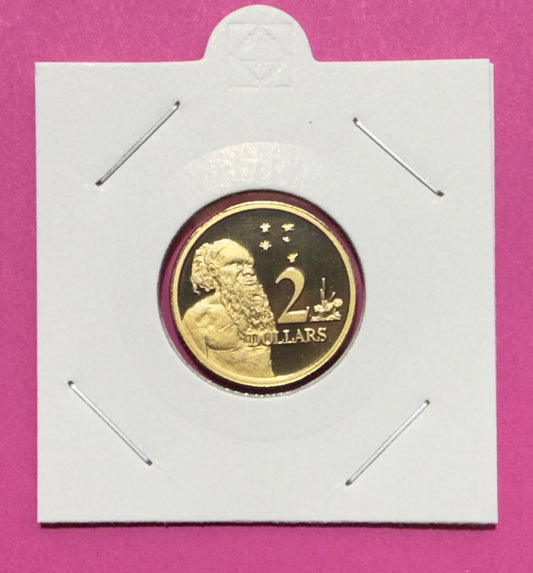 2001 $2 Proof Coin - comes in 2x2 - Aboriginal Elder Two Dollar