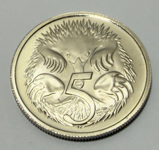 1977 5 Cent Proof Coin - Five Cent Proof - comes in 2x2