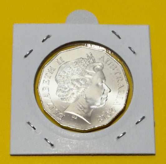 2018 50 Cent Coin - Uncirculated - Coat Of Arms - Comes In 2x2