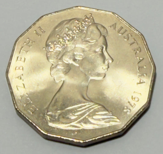 1978 50 Cent Coin - Coat of Arms - Uncirculated 50c - Fifty Cent - Ex RAM Roll