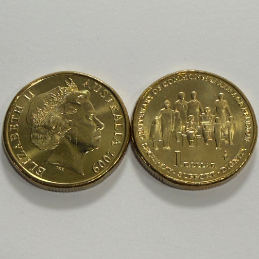 2009 $1 Coin - Centenary Of Age Pension - Uncirculated - One Dollar - In 2x2