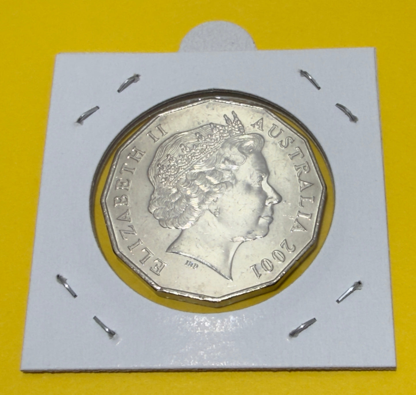 2001 50 Cent Coin - Uncirculated - Centenary of Federation QLD - comes in 2x2