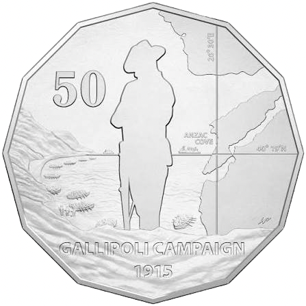 2014 50 Cent - Gallipoli Campaign - Australia at War Series - Uncirculated - New Age Numismatics