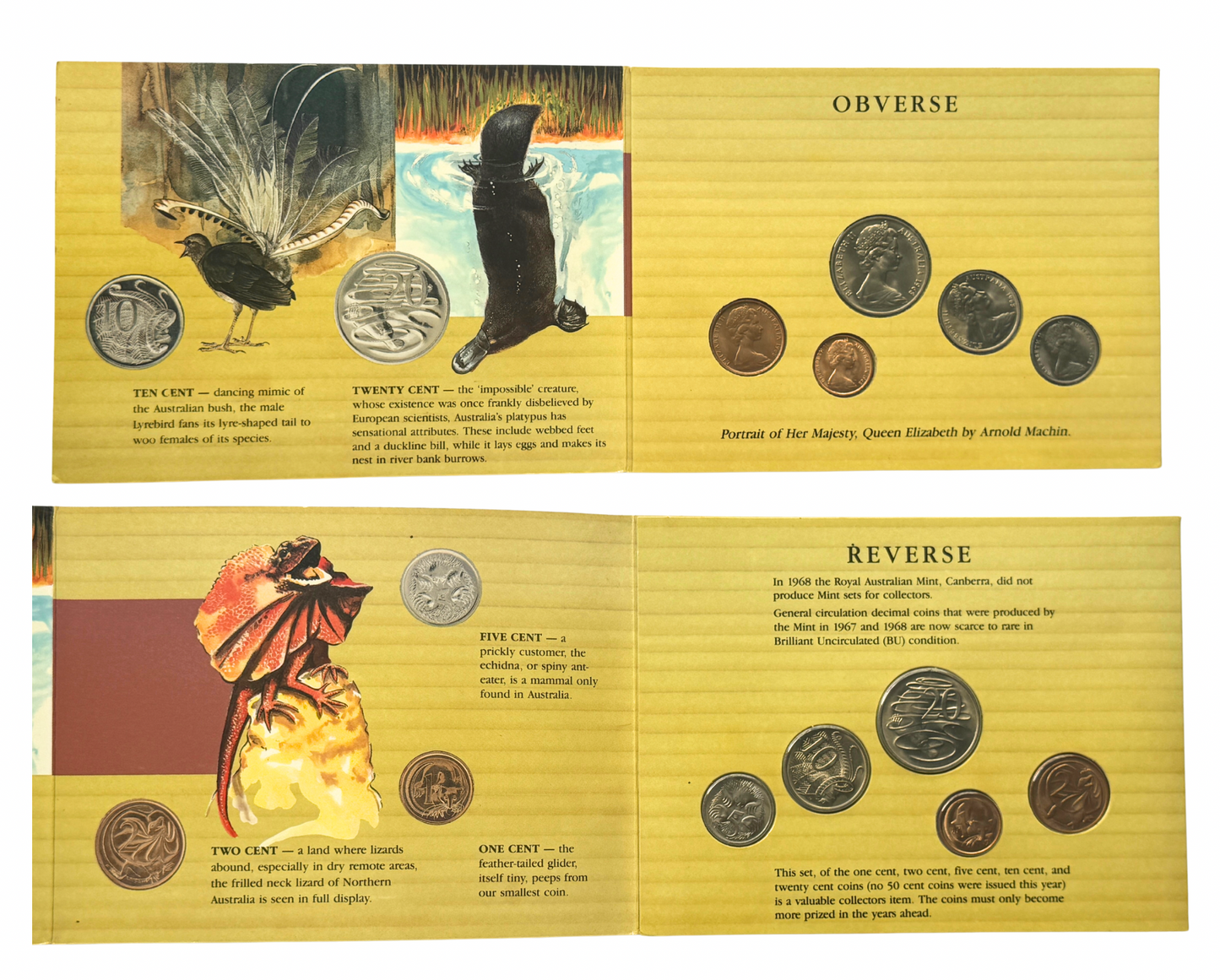 1968 Sherwood Year Set 1 Cent - 20 Cent Set