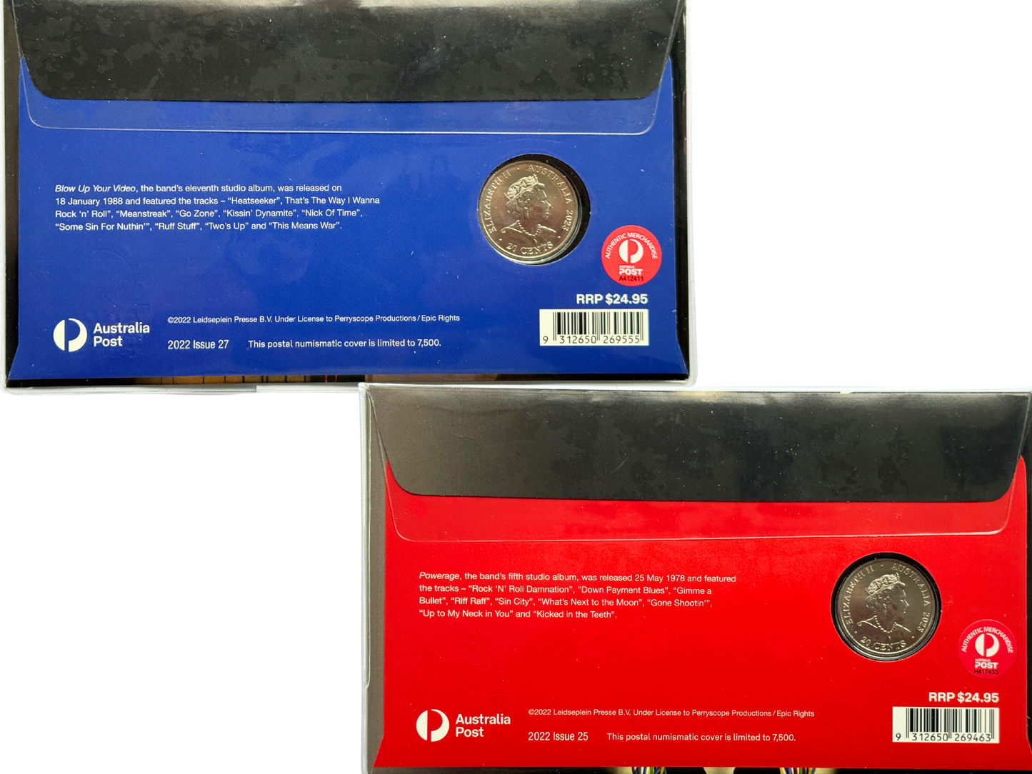 2023 ANDA Perth Money Expo Overprint PNC Pair - AC⚡️DC Powerage & Blow up your Video