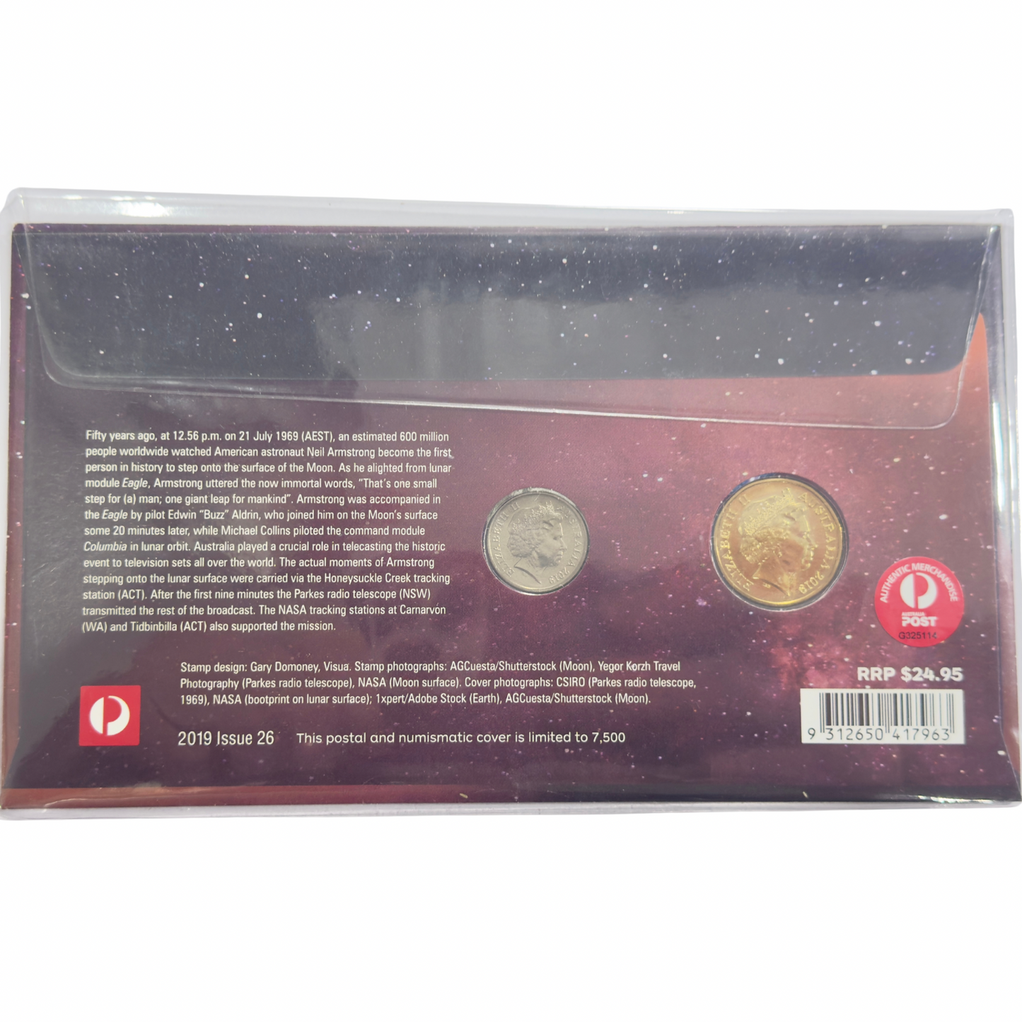 2019 $1 & 5c Two Coin PNC - 50th Anniversary of the Moon Landing 1969-2019