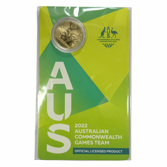 2022 50 Cent - Gold Plated Commonwealth Games Team - Uncirculated Carded