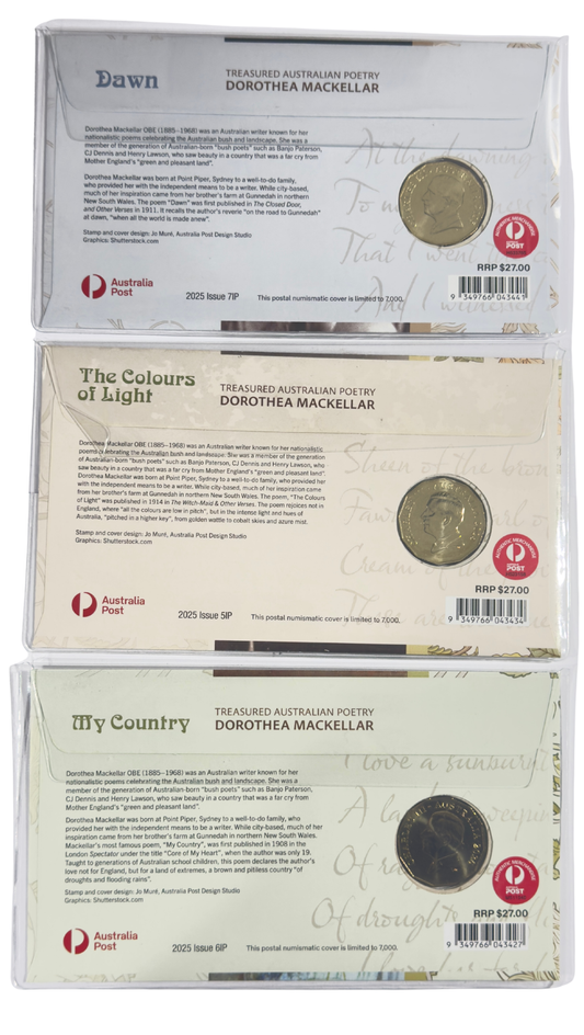 2025 Dorothea McKellar - 50 Cent Al-BR PNC - set of 3 - Free Tracked Post