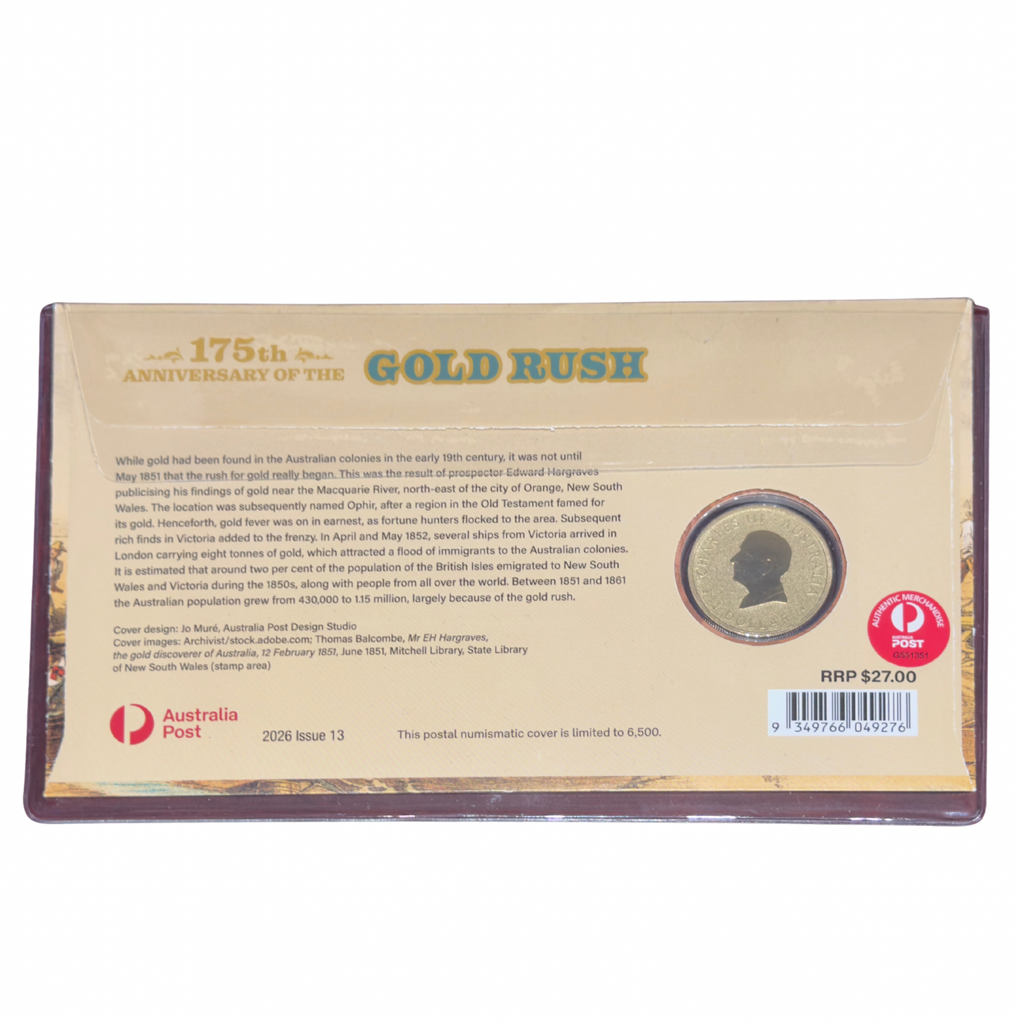 2026 175th Anniversary of Gold Rush $1 PNC - P Privy Mark