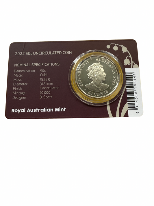 2022 50 Cent - Platinum Jubilee - Carded Coin - New Age Numismatics