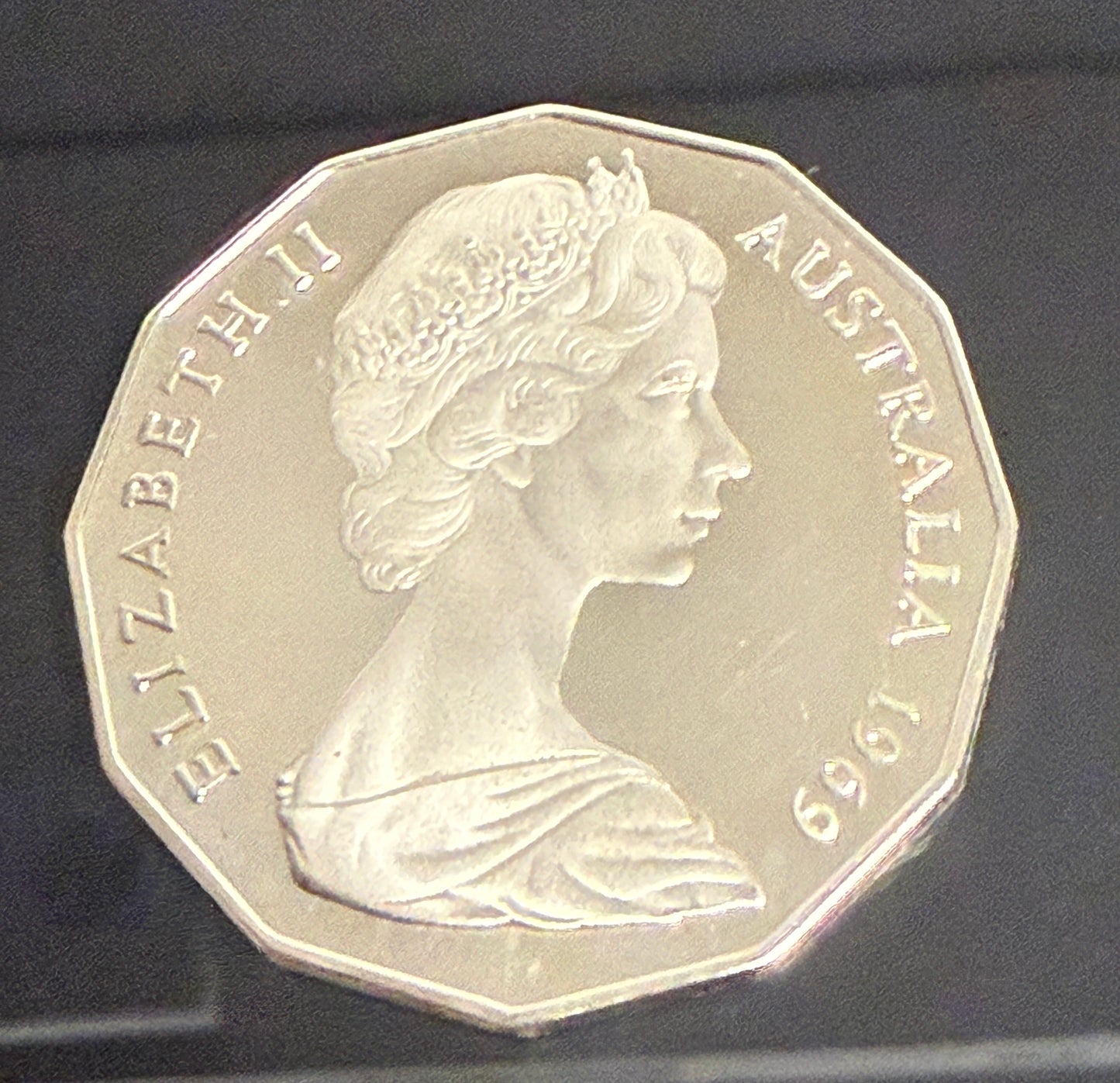 1969 PROOF 50 Cent Coat of Arms - comes in Lighthouse Capsule