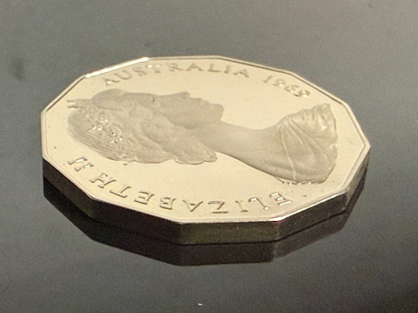 1969 PROOF 50 Cent Coat of Arms - comes in Lighthouse Capsule
