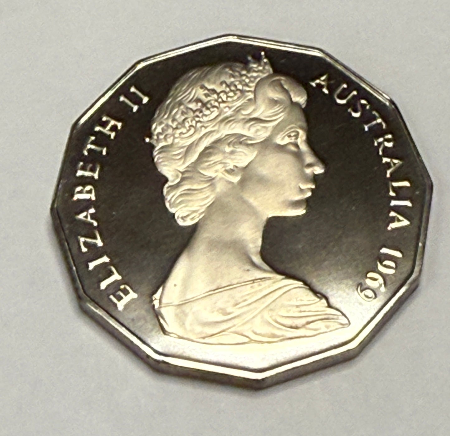 1969 PROOF 50 Cent Coat of Arms - comes in Lighthouse Capsule