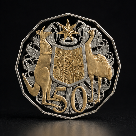 2012 50 Cent Proof Coin - Selectivly Gold Plated - Only 20,175 Made
