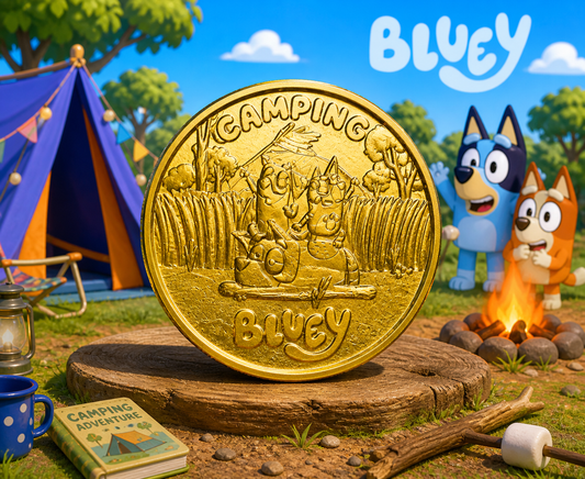 2026 $2 BLUEY Coin - Camping - Uncirculated - comes in 2x2