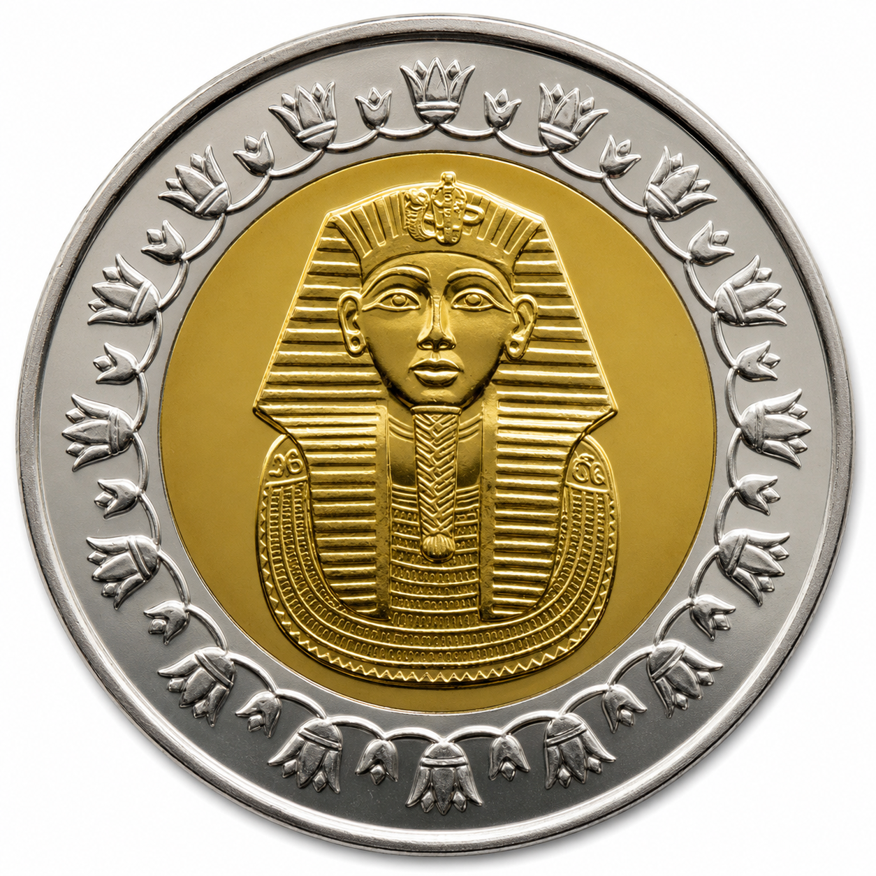 2022 Egyptian 1 POUND Coin - Tutankhamun Mask UNCIRCULATED Ex ROLL