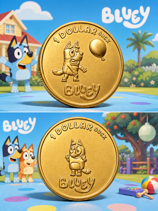 2024 Bluey BUCKS $1 Pair Uncirculated Bluey & Bingo in 2x2s