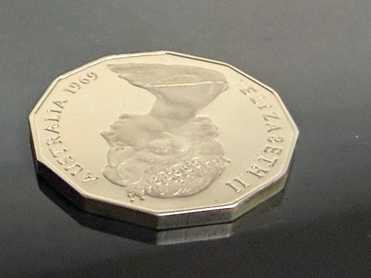 1969 PROOF 50 Cent Coat of Arms - comes in Lighthouse Capsule