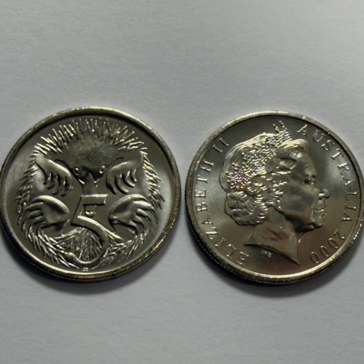 2000 Australian 5 Cent Coin - Uncirculated - Five Cent - comes in 2x2