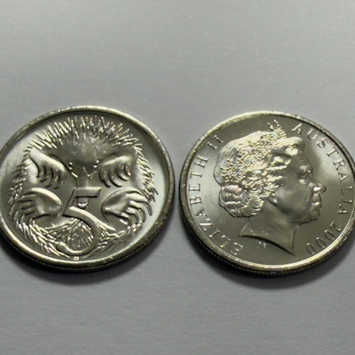 2000 Australian 5 Cent Coin - Uncirculated - Five Cent - comes in 2x2