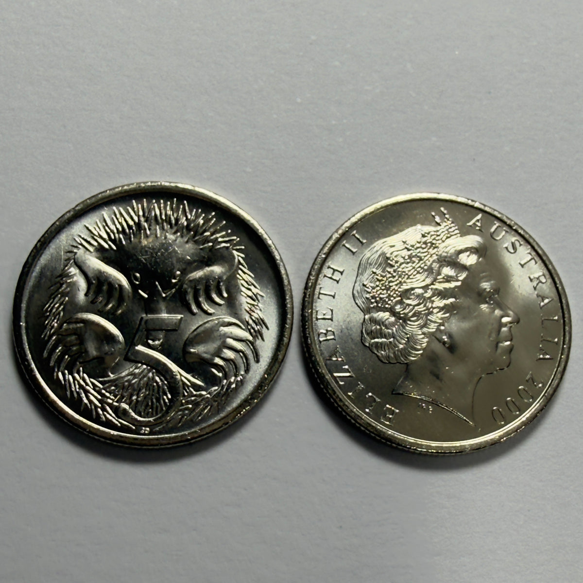 2000 Australian 5 Cent Coin - Uncirculated - Five Cent - comes in 2x2