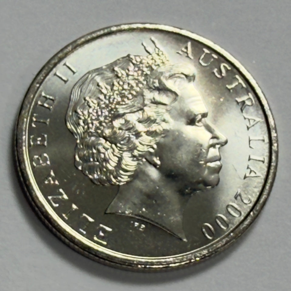 2000 Australian 5 Cent Coin - Uncirculated - Five Cent - comes in 2x2