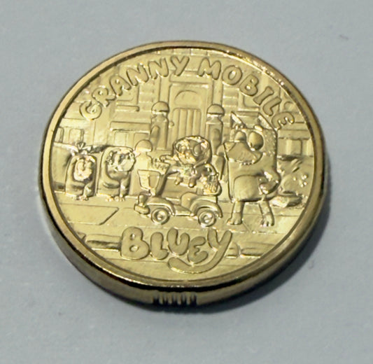 2026 $2 BLUEY Coin - Granny Mobile - Uncirculated - comes in 2x2