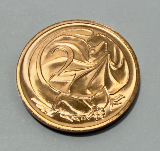 1991 2 Cent Coin - Choice Uncirculated - Two Cent - mint set ONLY coin -in 2x2