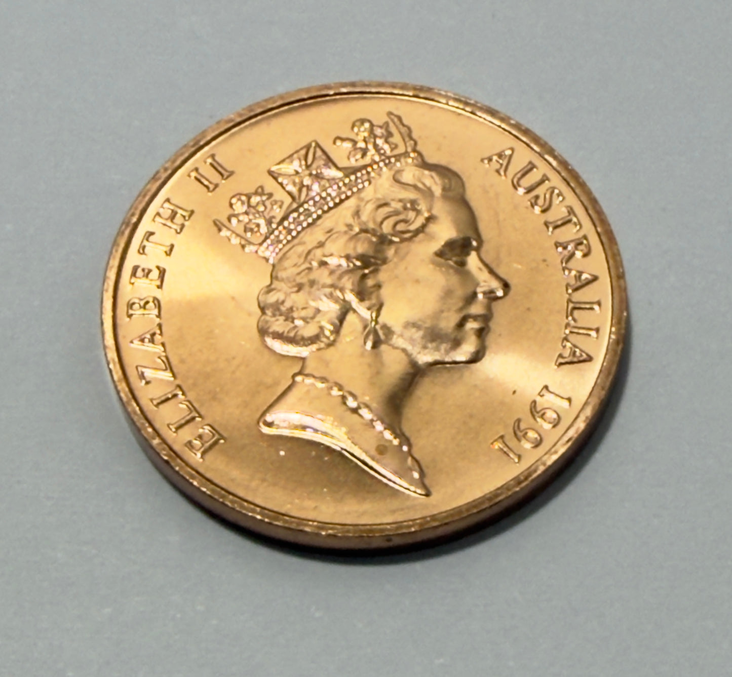 1991 2 Cent Coin - Choice Uncirculated - Two Cent - mint set ONLY coin -in 2x2