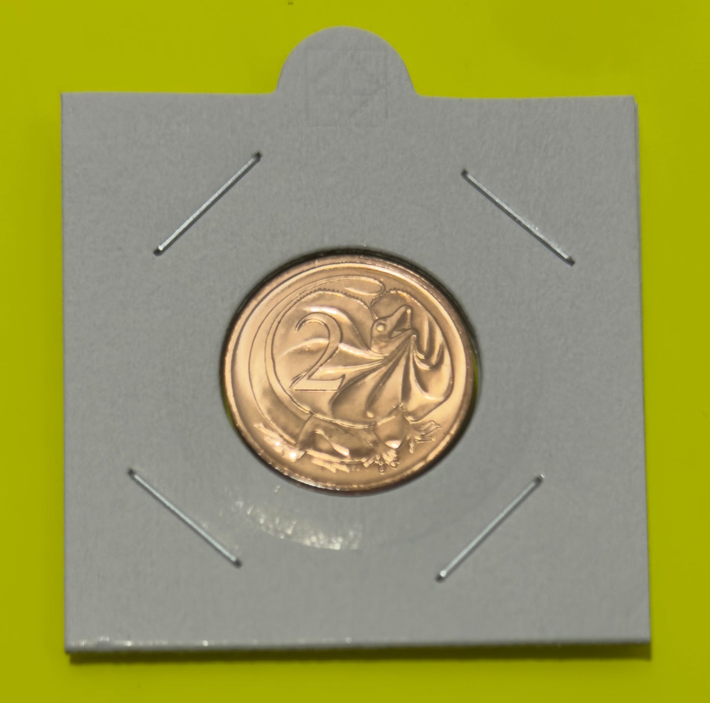 1991 2 Cent Coin - Choice Uncirculated - Two Cent - mint set ONLY coin -in 2x2