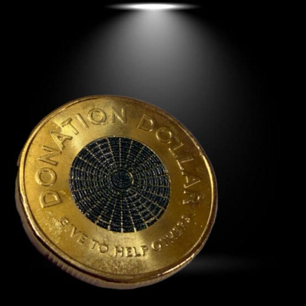 2021 One Dollar Coin - $1 Donation Dollar - Coloured $1 - comes in 2x2