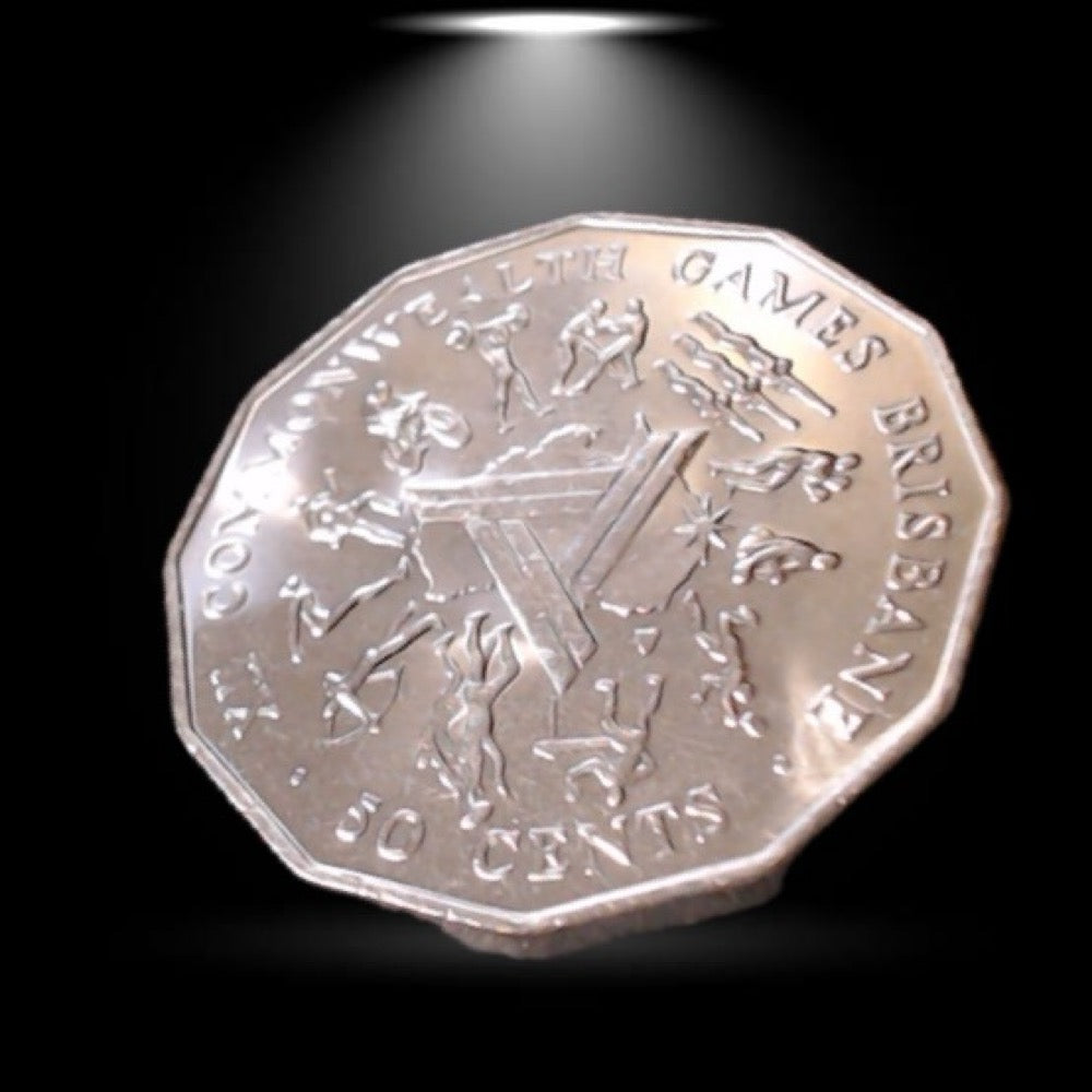 1982 50 Cent Coin - Uncirculated - Commonwealth Games - Ex Mint Roll - In 2x2