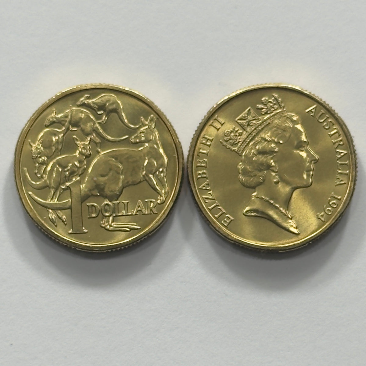 1994 $1 Coin - Mob of Roos - Uncirculated - Ex Mint Set coin - comes in 2x2