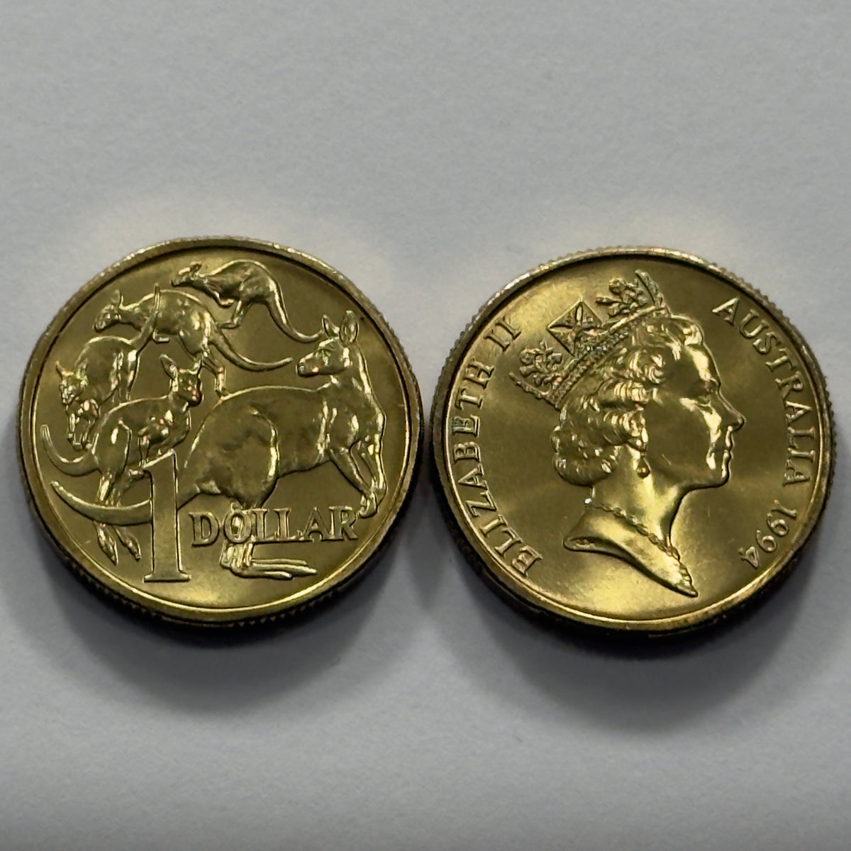 1994 $1 Coin - Mob of Roos - Uncirculated - Ex Mint Set coin - comes in 2x2