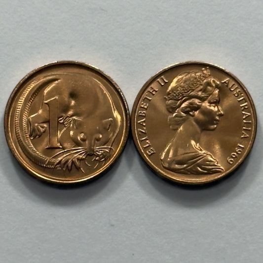1969 1 Cent Coin - Uncirculated - One Cent 1c - Ex RAM Roll - Comes In 2x2