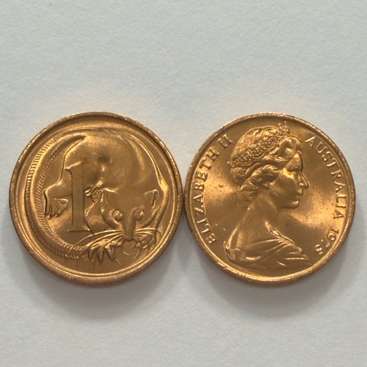 1975 1 Cent Coin - Uncirculated - Ex Ram Roll - One Cent - Comes In 2x2
